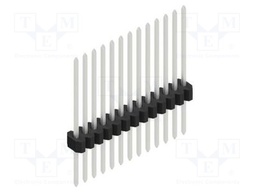 Connector: pin strips; pin header; male; PIN: 13; 1.27mm; THT; 1x13
