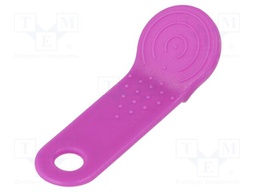 Pellet memory holder in a keychain; purple