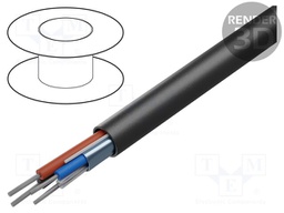 Wire; 1x2x22AWG,2x18AWG; shielded,Al-PET foil; PVC; black; 300V