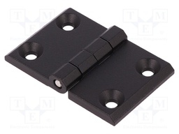 Hinge; Width: 76mm; zinc and aluminium alloy; black; H: 50mm