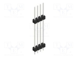 Connector: pin strips; pin header; male; PIN: 4; 2.54mm; THT; 1x4