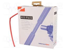 Heat shrink sleeve; 2: 1; 4.8mm; L: 5m; red; Wall thick: 0.5mm