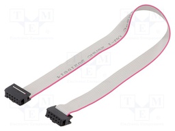 Ribbon cable with IDC connectors; 10x28AWG; Cable ph: 1.27mm