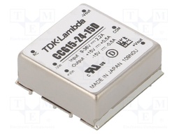 Converter: DC/DC; 15W; Uin: 9÷36V; Uout: 15VDC; Uout2: -15VDC; 20g