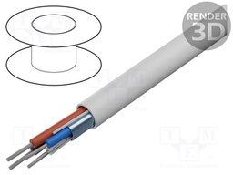 Wire; 1x2x22AWG,2x18AWG; shielded,Al-PET foil; PVC; white; 300V