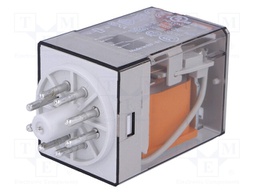 Relay: electromagnetic; DPDT; Ucoil: 24VAC; 10A/250VAC; 10A/30VDC