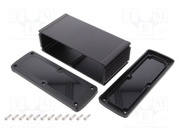 Enclosure: multipurpose; X: 177.6mm; Y: 89mm; Z: 61.1mm; black