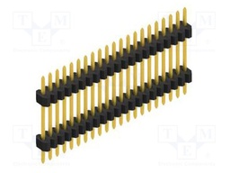 Connector: pin strips; pin header; male; PIN: 21; 1.27mm; THT; 1x21