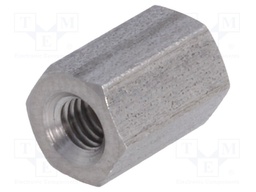 Screwed spacer sleeve; Int.thread: M3; 8mm; hexagonal