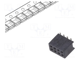 Socket; pin strips; Minitek127; female; PIN: 8; vertical; 1.27mm