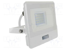 Lamp: LED flood light; 20W; 230VAC; white warm; 100°; 3000K; 25000h