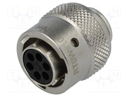 Connector: circular; Series: RT360; plug; female; for cable; PIN: 6
