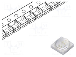 LED; 350mA; λd: 460÷470nm; Pmax: 1.5W; 3.45x3.45x2.15mm; SMD