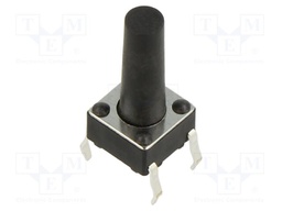 Microswitch TACT; SPST; Pos: 2; 0.05A/12VDC; THT; 2.45N; 6x6x3.5mm