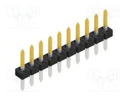 Connector: pin strips; pin header; male; PIN: 10; 2mm; THT; 1x10