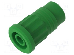 Connector: 4mm banana; socket; 36A; green; nickel plated; m3 holes