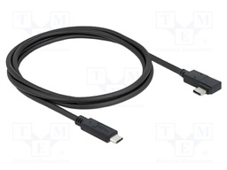 Cable; bidirectional,USB 3.2; gold-plated; 1m; black; 30AWG; 240W