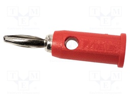 Plug; 4mm banana; banana 4mm plug,Jackplug; 5A; 2.5kVDC; red