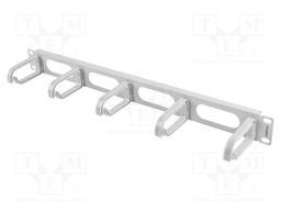 Cable organizer; 1U; grey; Standard: 19"