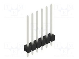 Connector: pin strips; pin header; male; PIN: 6; 2.54mm; THT; 1x6
