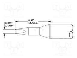 Tip; chisel; 1.4mm; 302°C; for soldering station