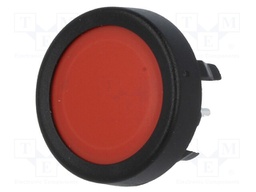 Switch: push-button; Pos: 2; SPST-NO; 0.125A/48VDC; red; Body: black