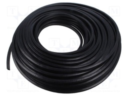 Hole and edge shield; polyamide 6.6; L: 30.5m; black; H: 7.11mm