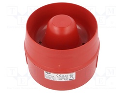 Signaller: sound; red; Usup: 230VAC; Sound level: 107dB; IP65