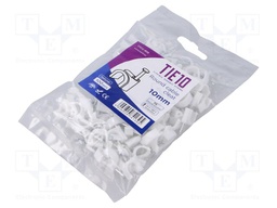 Holder; natural; on round cable; 100pcs; with a nail; 10mm