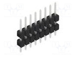 Connector: pin strips; pin header; male; PIN: 8; 2.54mm; THT; 1x8