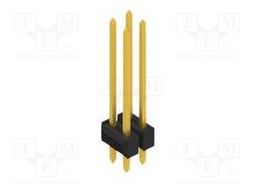 Connector: pin strips; pin header; male; PIN: 4; 2.54mm; THT; 2x2