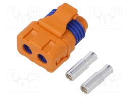 Connector: DC supply; plug; LFB30; female; PIN: 2; for cable; orange