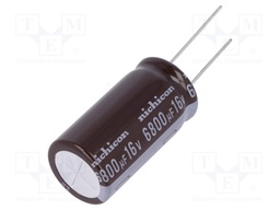 Capacitor: electrolytic; low impedance; THT; 6800uF; 16VDC; ±20%