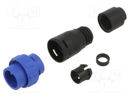 Connector: circular; plug; male; PIN: 3; w/o contacts; for cable