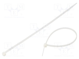 Cable tie; L: 200mm; W: 3.6mm; polyamide; 180N; natural; 100pcs.