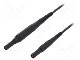 Test lead; PVC; 1m; black; 8A; Cond.cross sec: 1mm2