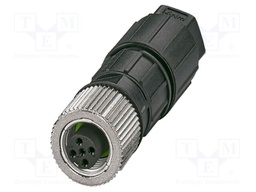 Connector: M12; plug; PIN: 5; 48V; straight; IP65; IDC; Contacts: CuSn