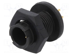 Connector: circular; Series: EN2; socket; male; THT; PIN: 2; 7A; IP68