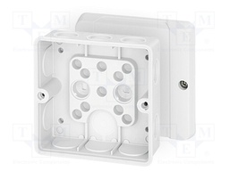 Enclosure: junction box; IP55; with membrane cable glands; white