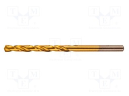 Drill bit; for metal; Ø: 5mm; Plating: titanium nitride
