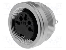 Connector: M16; female; for panel mounting,rear side nut; socket