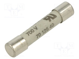 Fuse: fuse; ultra rapid; 100mA; 700VAC; ceramic,cylindrical; brass