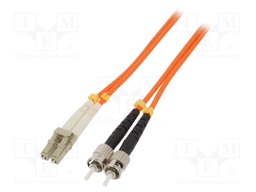 Fiber patch cord; OM2; ST/UPC,LC/UPC; 1m; LSZH; orange