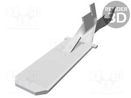 Terminal: flat; 6.35mm; 0.8mm; male; 0.8÷2mm2; crimped; for cable