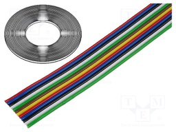Wire: ribbon; stranded; Cu; 12x0,35mm2; unshielded; PVC; 500V; 50m