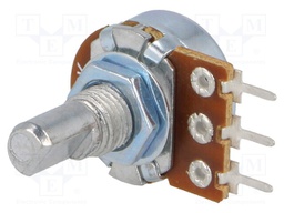 Potentiometer: shaft; single turn; 5kΩ; 125mW; ±20%; THT; 6mm; metal