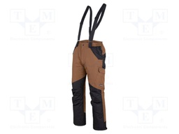 Dungarees; Size: XXXL; brown-black; on suspenders,furlined