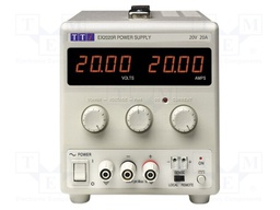 Power supply: laboratory; Channels: 1; 0÷20VDC; 0÷20A; Plug: EU,UK