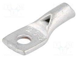 Ring tube terminal; M3; 2.5mm2; crimped; for cable; tinned; L: 16mm