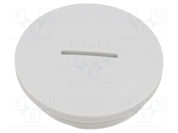 Stopper; M40; 1.5; IP54; Mat: polyamide; Body: light grey; 8mm